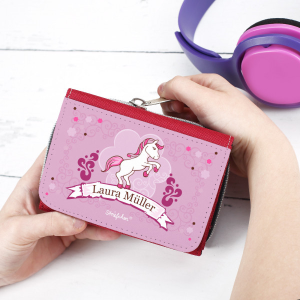 Geldbörse mit rosa Pony-Motiv für Mädchen