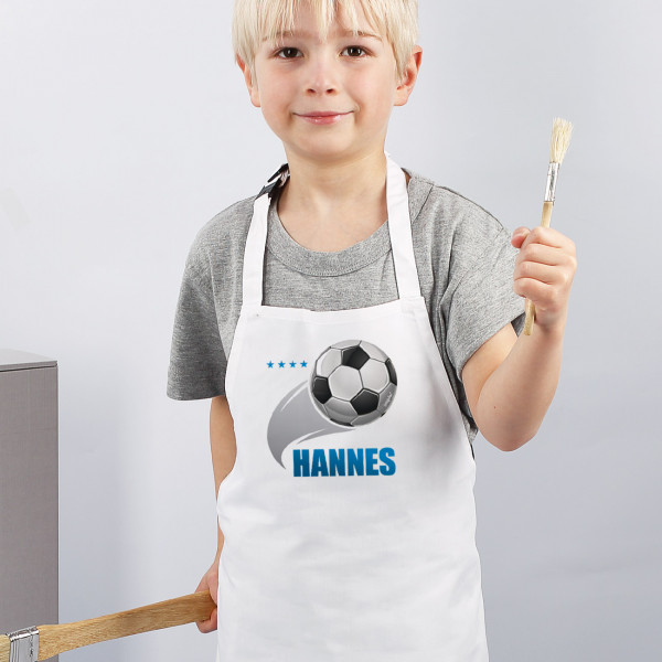 Kinderschürze mit Fußball-Motiv und Name